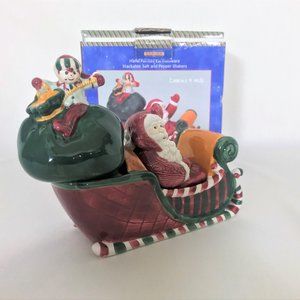 3 Piece Salt Pepper Shakers Hand Painted Cookies M